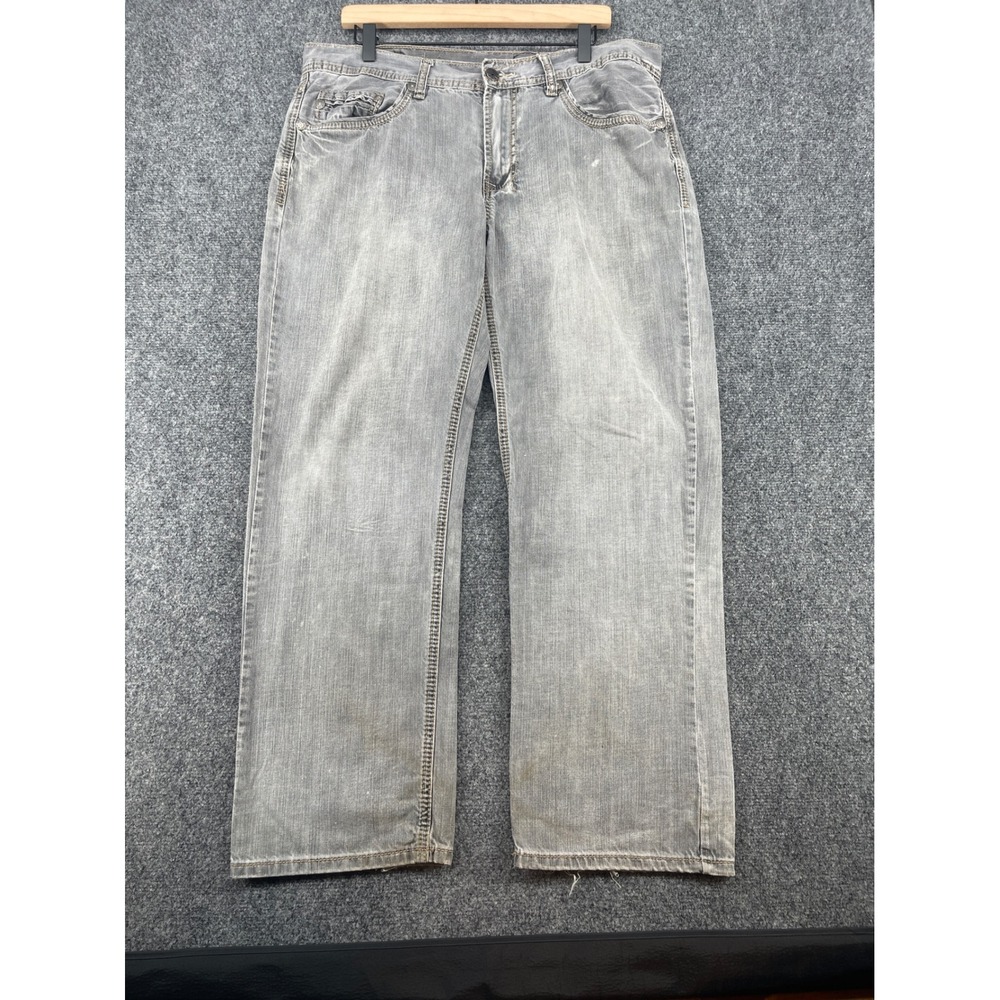 Axel Jeans Boys Relaxed Straight Leg Denim Pants Size 27 Gray Faded Casual Wear
